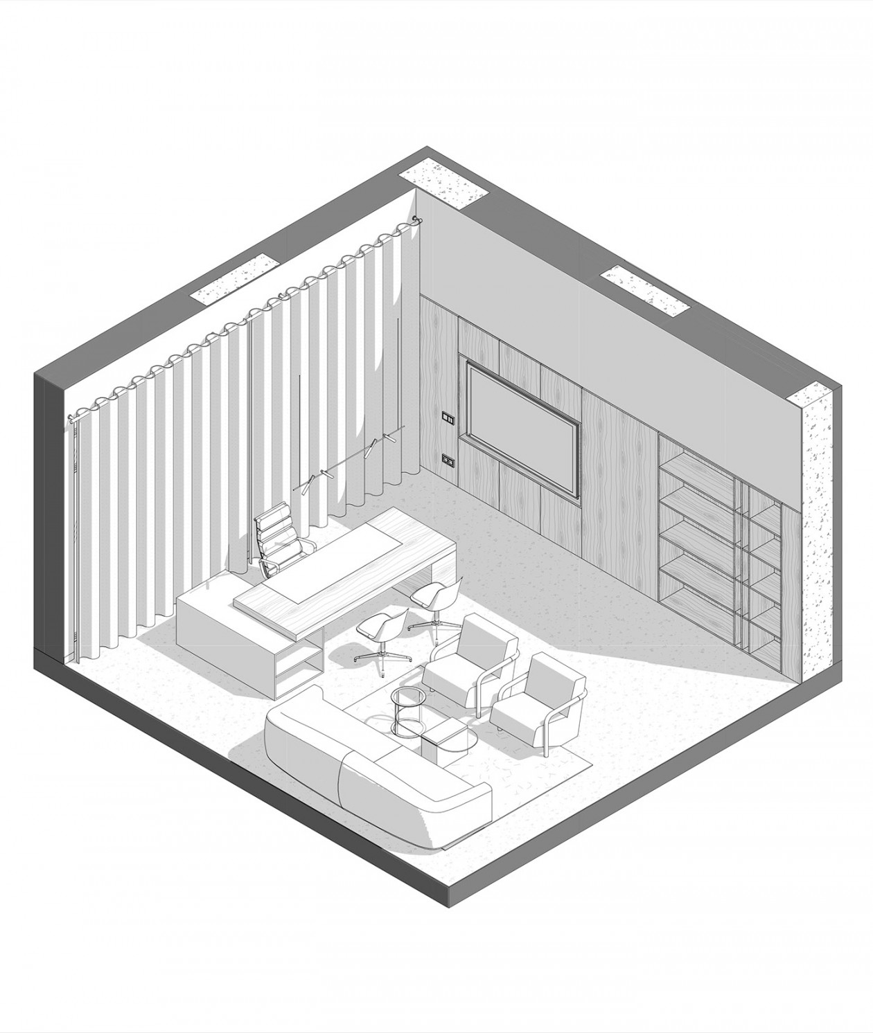 木质简约风办公空间设计-2
