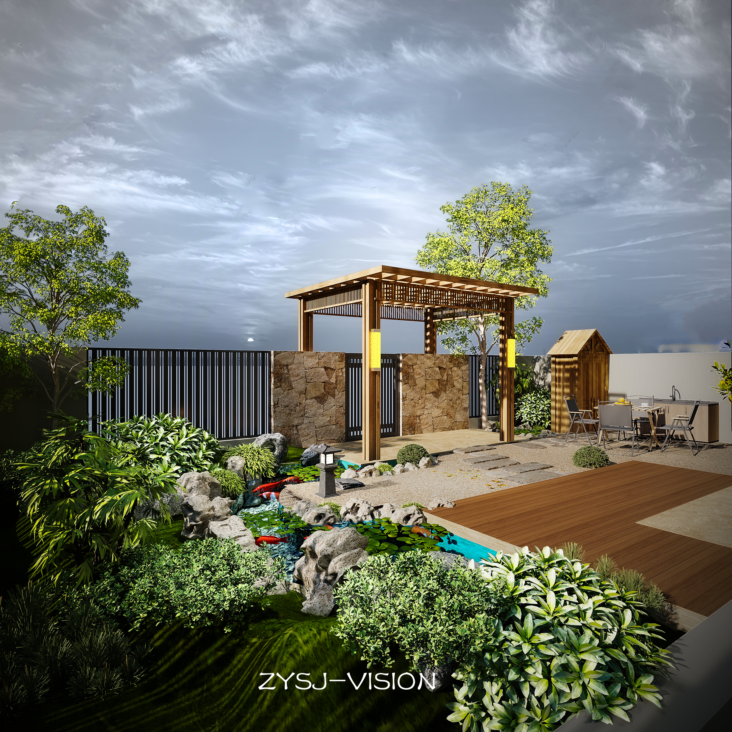 新中式禅意庭院-2