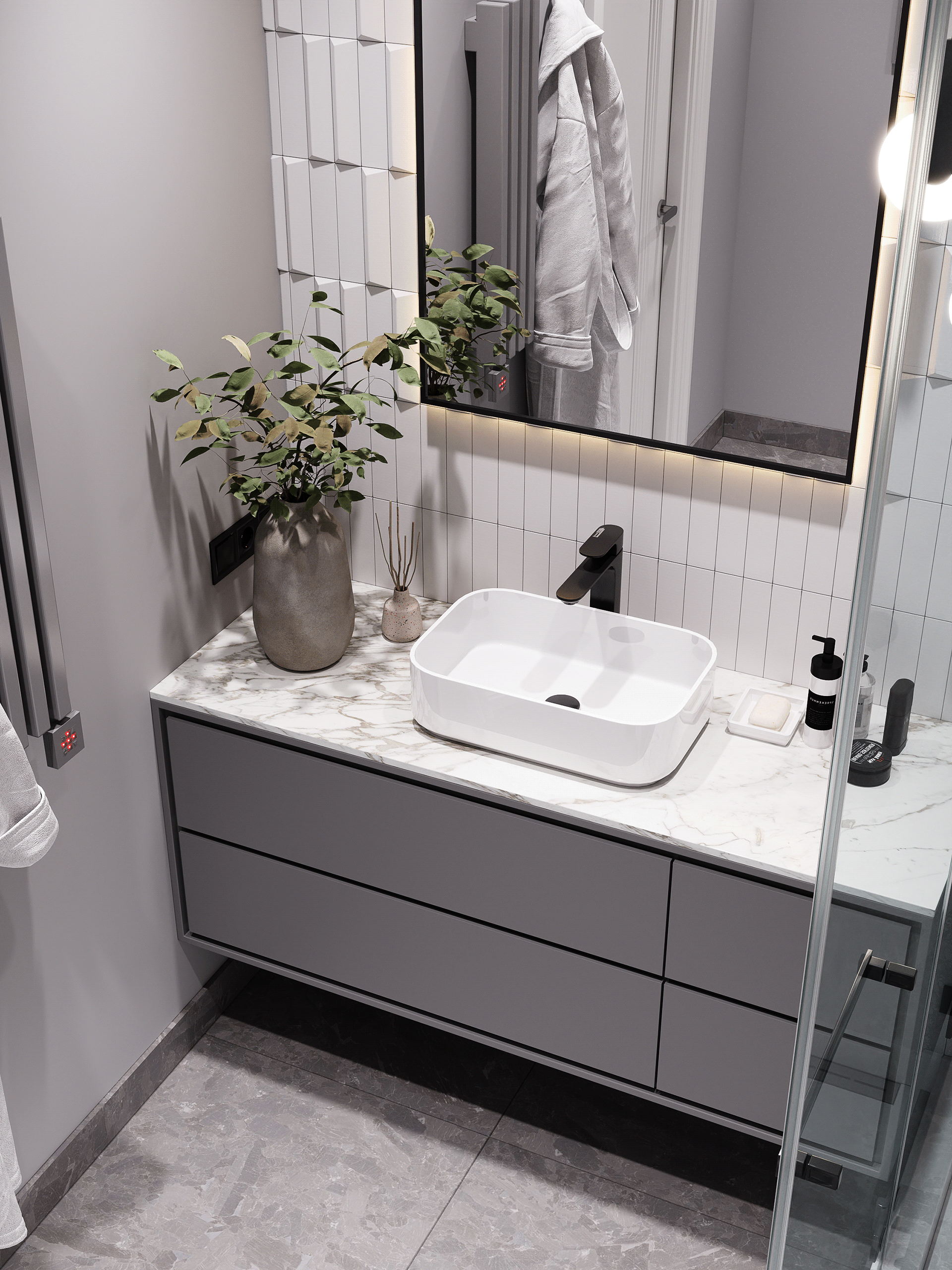 高级灰色系小空间公寓设计 既优雅又舒适-23