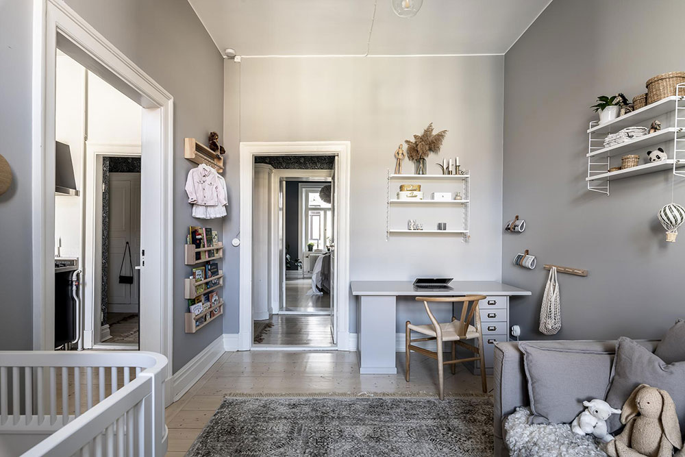 哥德堡 92 平米简约公寓，蓝调卧室引人入胜-23