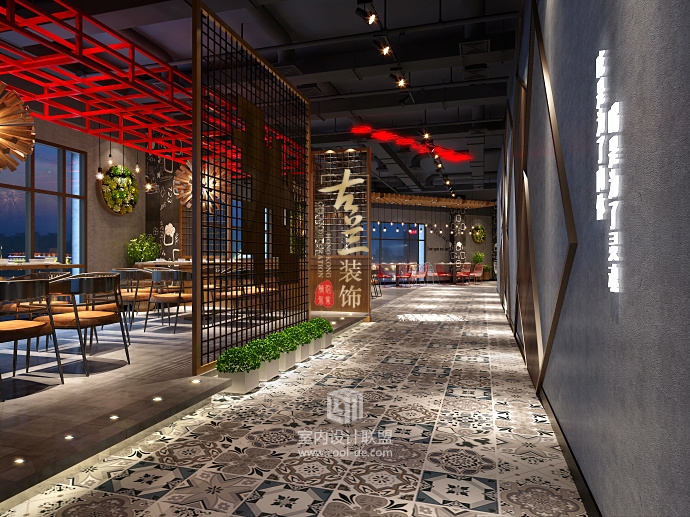 成都火锅店翻新升级装修设计——渝禾庄火锅店装修设计-3