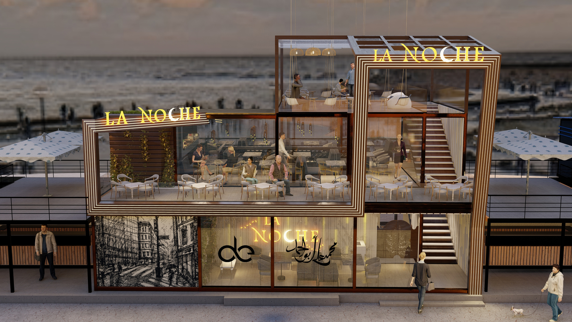 夜晚咖啡馆丨M.Aboelhamd & Doaa Ezzeldin-2