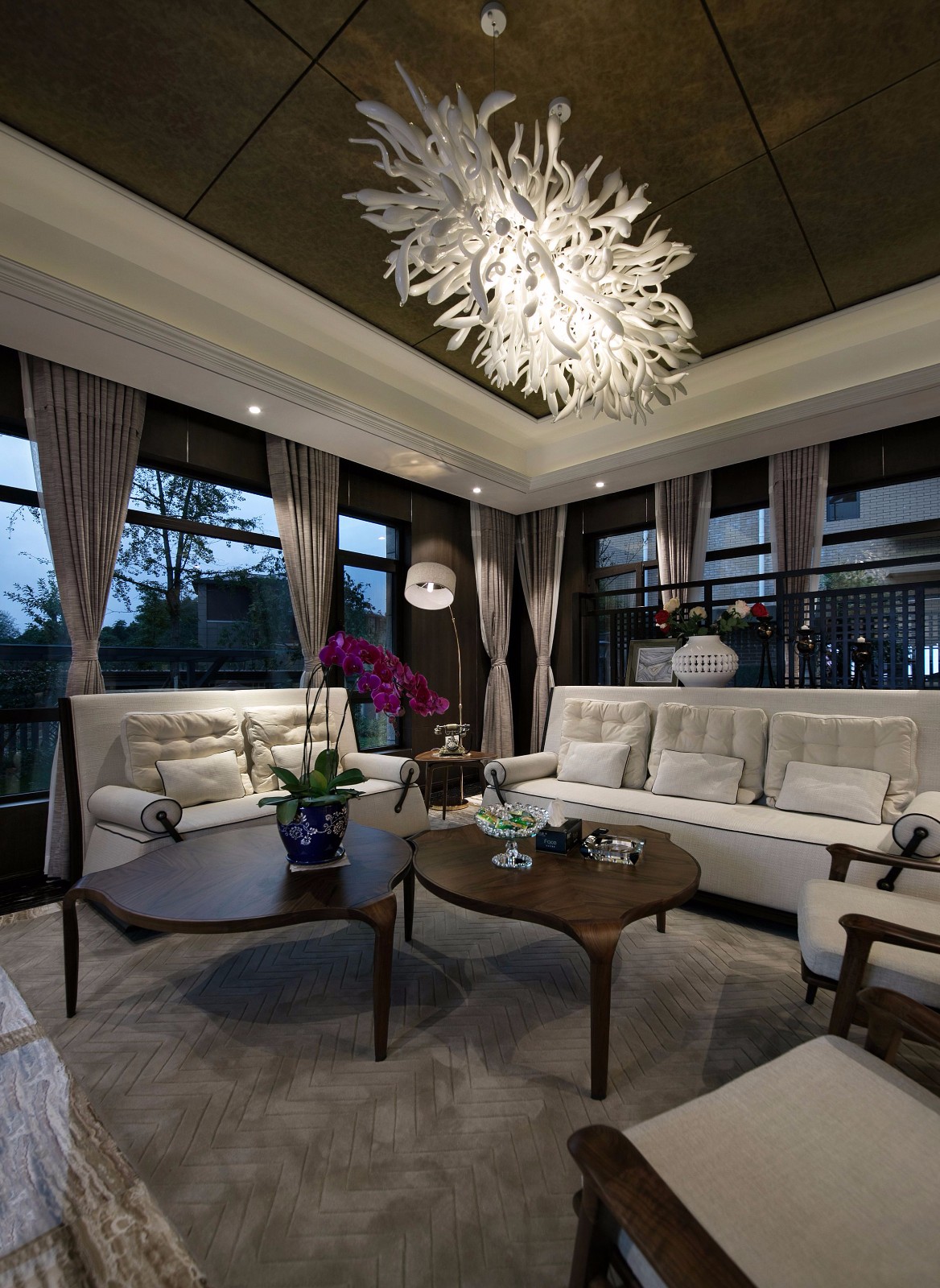 现代中式别墅设计 | 重庆市郊墨兰亭私享静谧空间-12