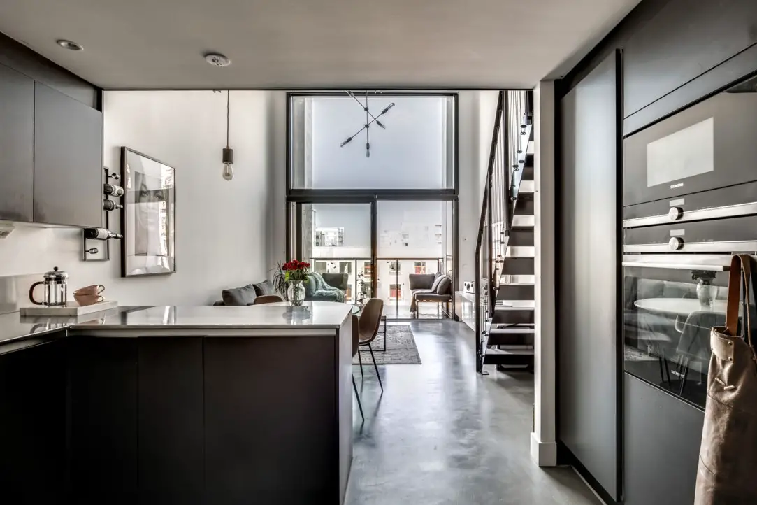 瑞典斯德哥尔摩 52m2 现代设计二层公寓-6