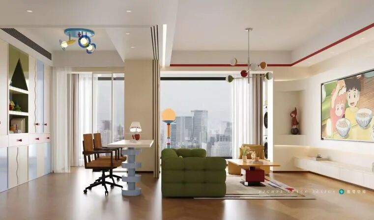 OriginalDesign|作品赏析|留香园126㎡普通户型，装出“宫崎骏动画里的家”，邻居以为进了童话片场…-48