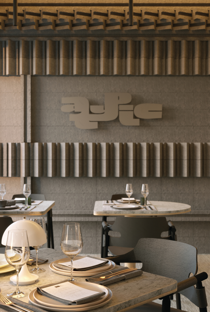 城市中心异型餐厅设计-33