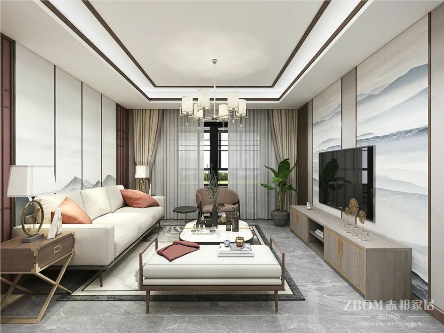 127㎡新中式家居 | 山水意境,恬淡闲适-33