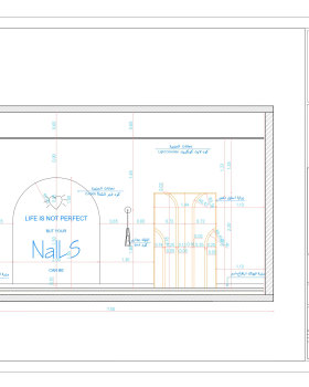 Shop drawings of Pedicure & manicure at Gym in KSA