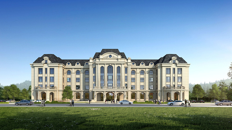 办公楼建筑外观设计案例效果图-2