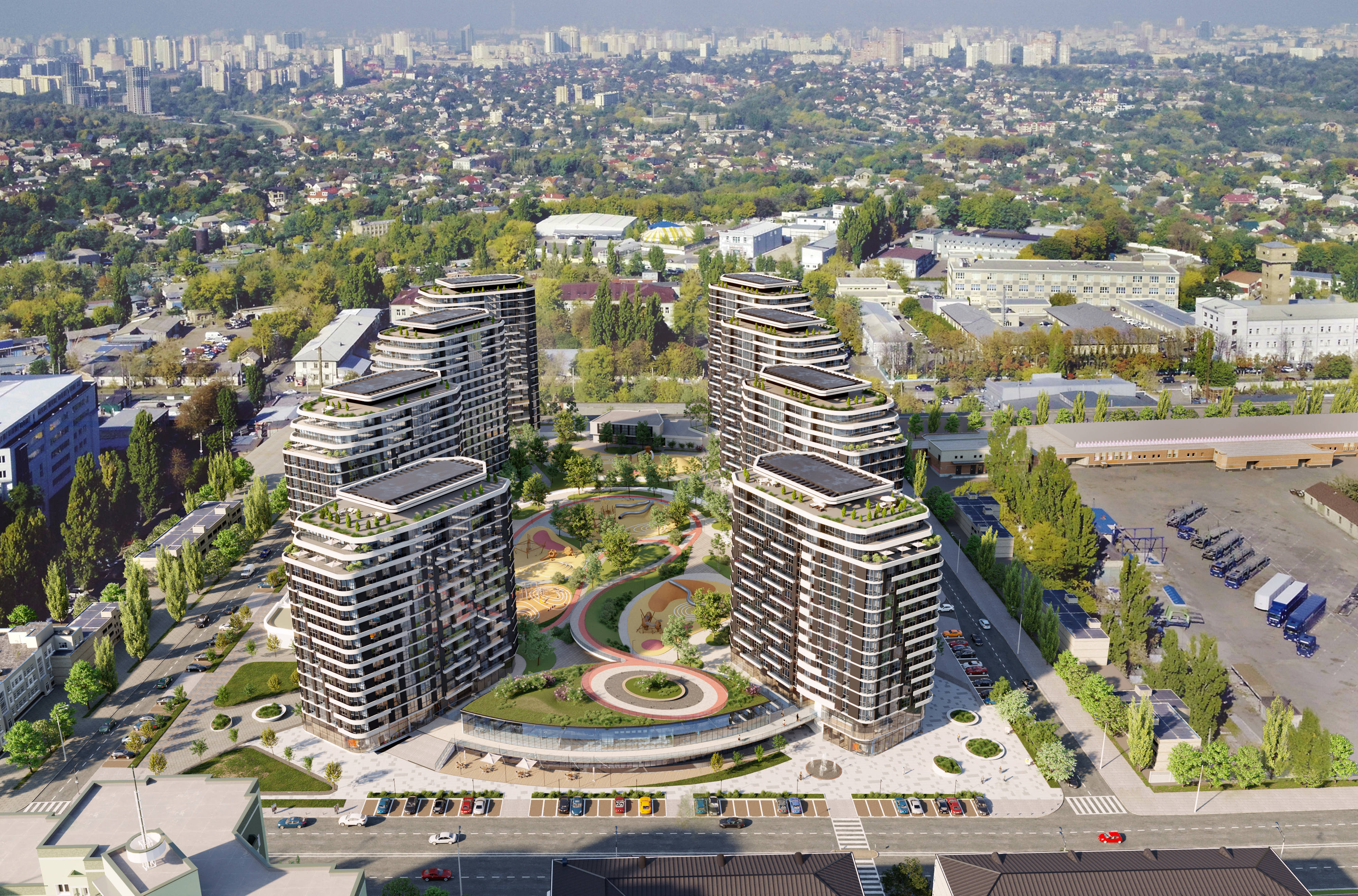 八栋带有公园区域的房屋丨乌克兰基辅丨KYB Architects-15