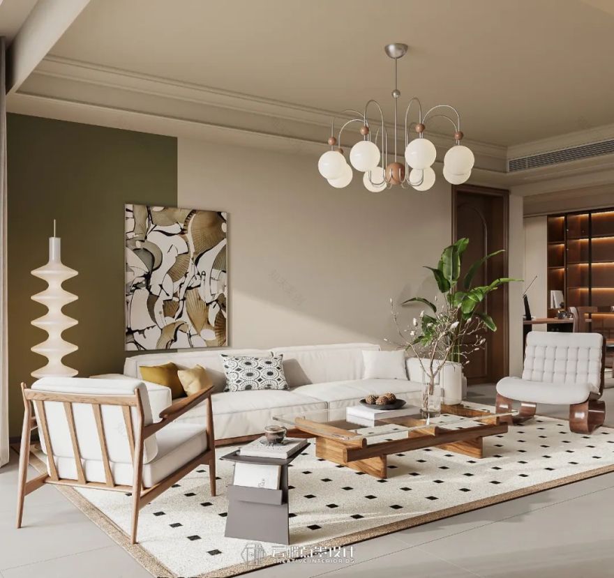 曼城日记 · 中古风三居室设计丨云端点墨设计-25