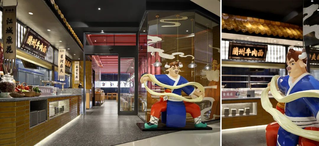 《武功牛》 · 兰州 160㎡武侠风牛肉拉面快餐店设计丨中国兰州丨艺鼎设计-38