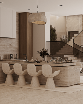 MODERN KITCHEN AND STAIRS