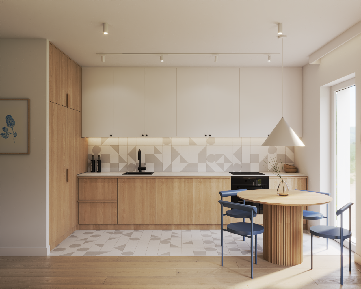 blue accents apartment-0