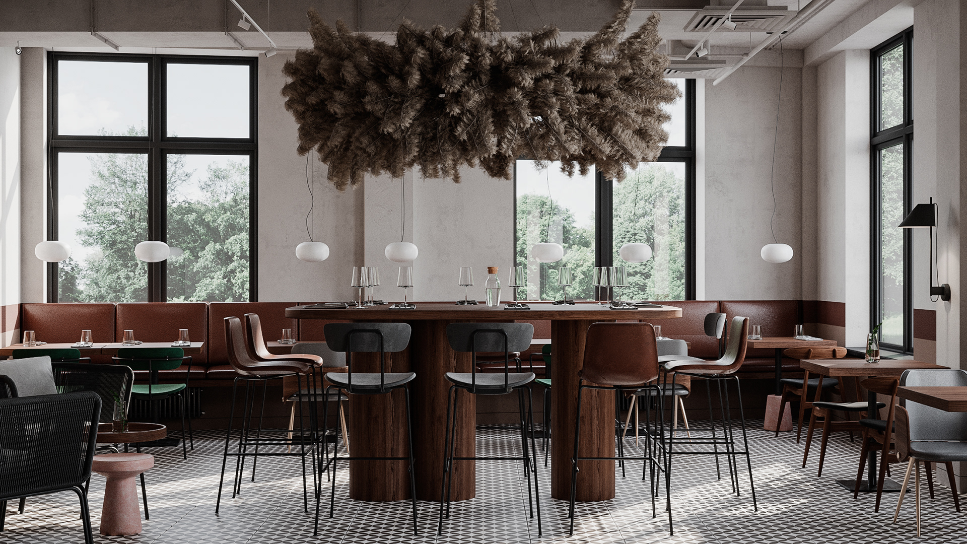 圣彼得堡 89㎡自然魅力随性餐厅-3