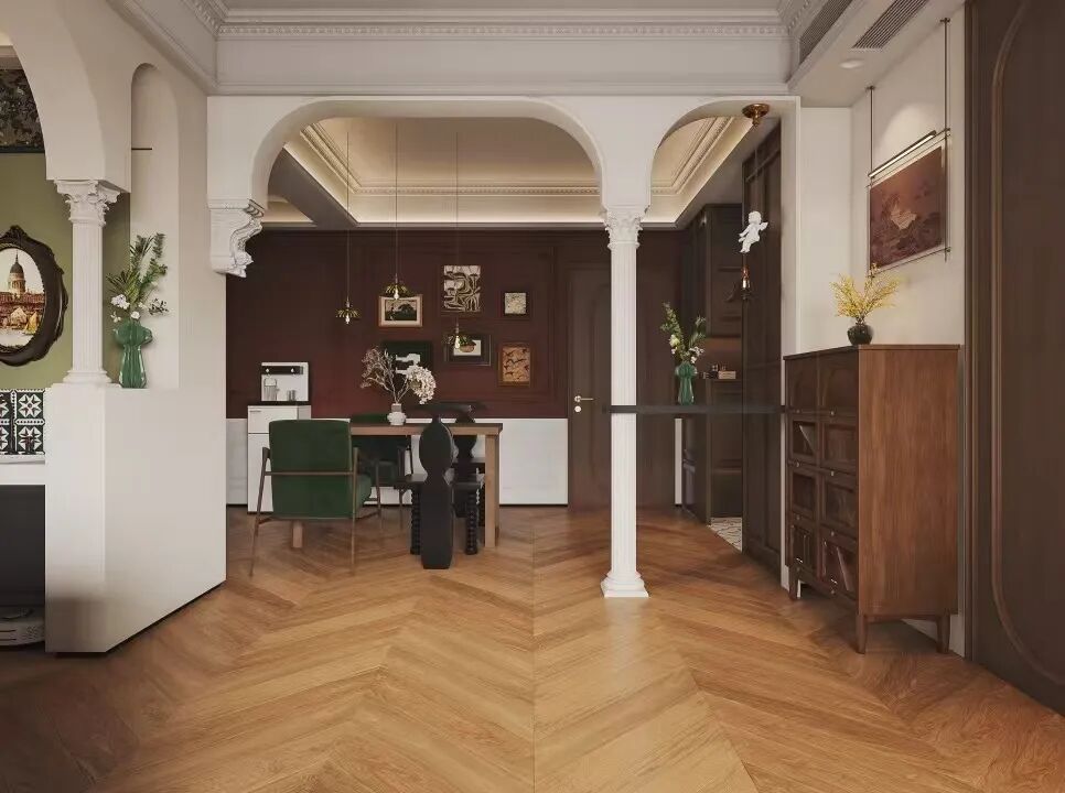 OriginalDesign|融创玖玺台142平，复古装修新玩法！配色+细节被邻居夸爆了！-50