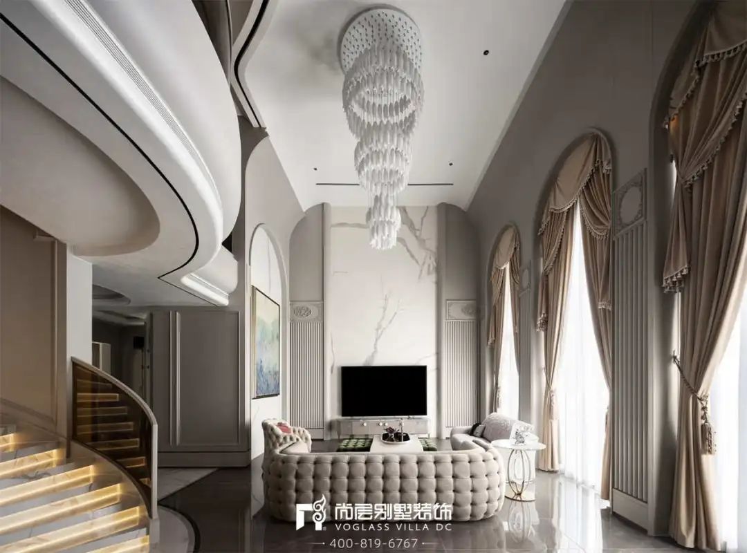 尚层装饰×棕榈泉 | 350㎡现代别墅设计，向往舒适自在的生活-31