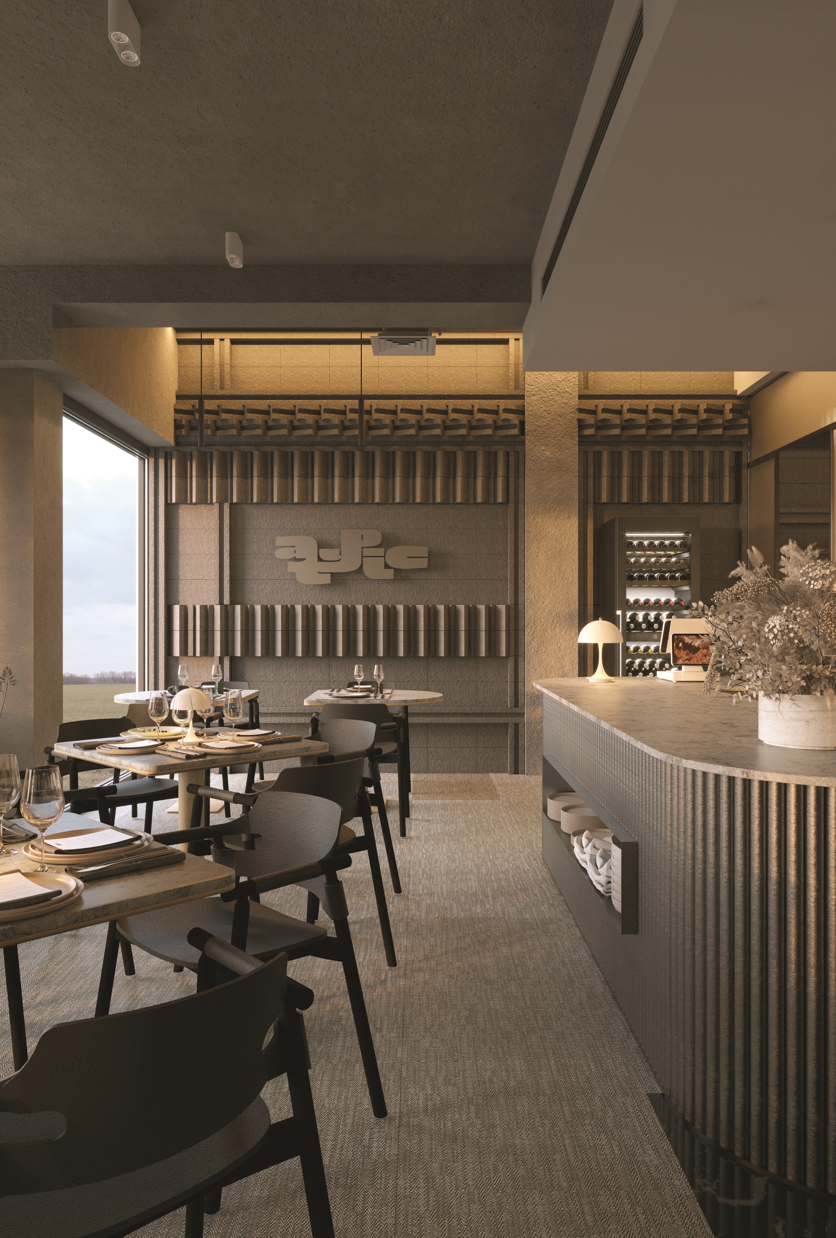 城市中心异型餐厅设计-31