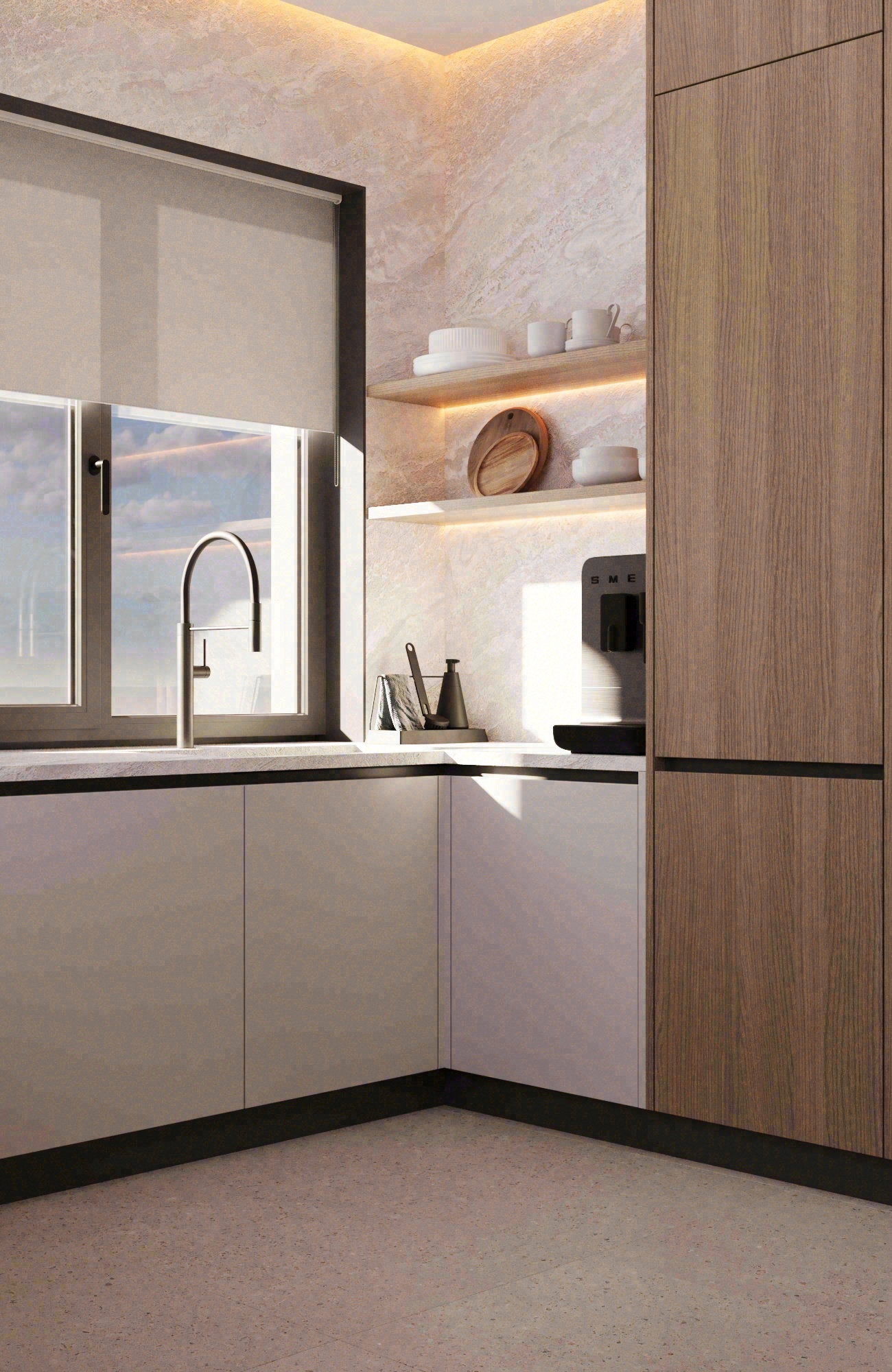 Интерьер частного дома, 140 м2, современный-2