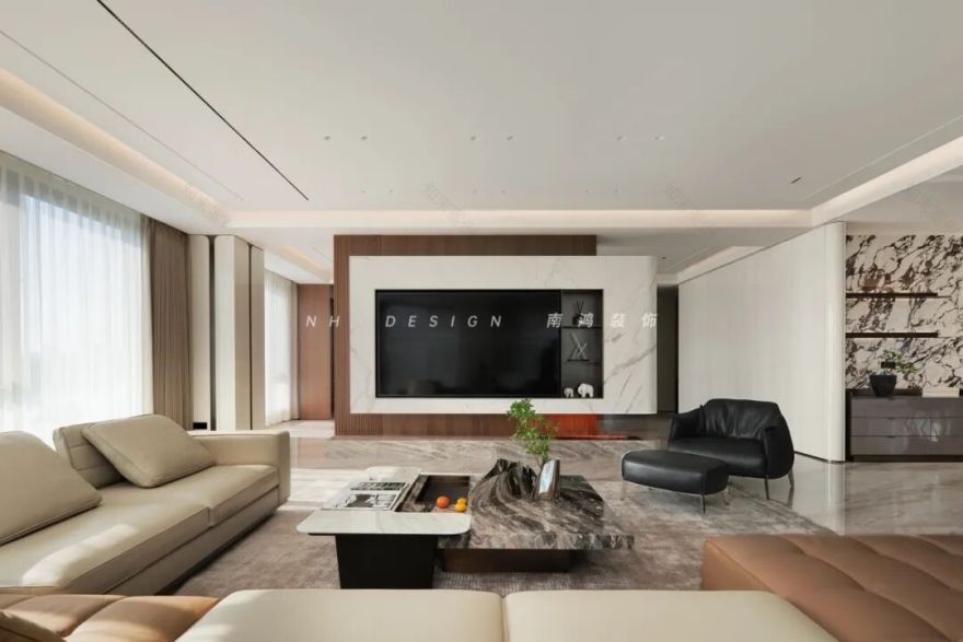 客厅C位之争:2025年,电视背景墙就该这么卷!-67