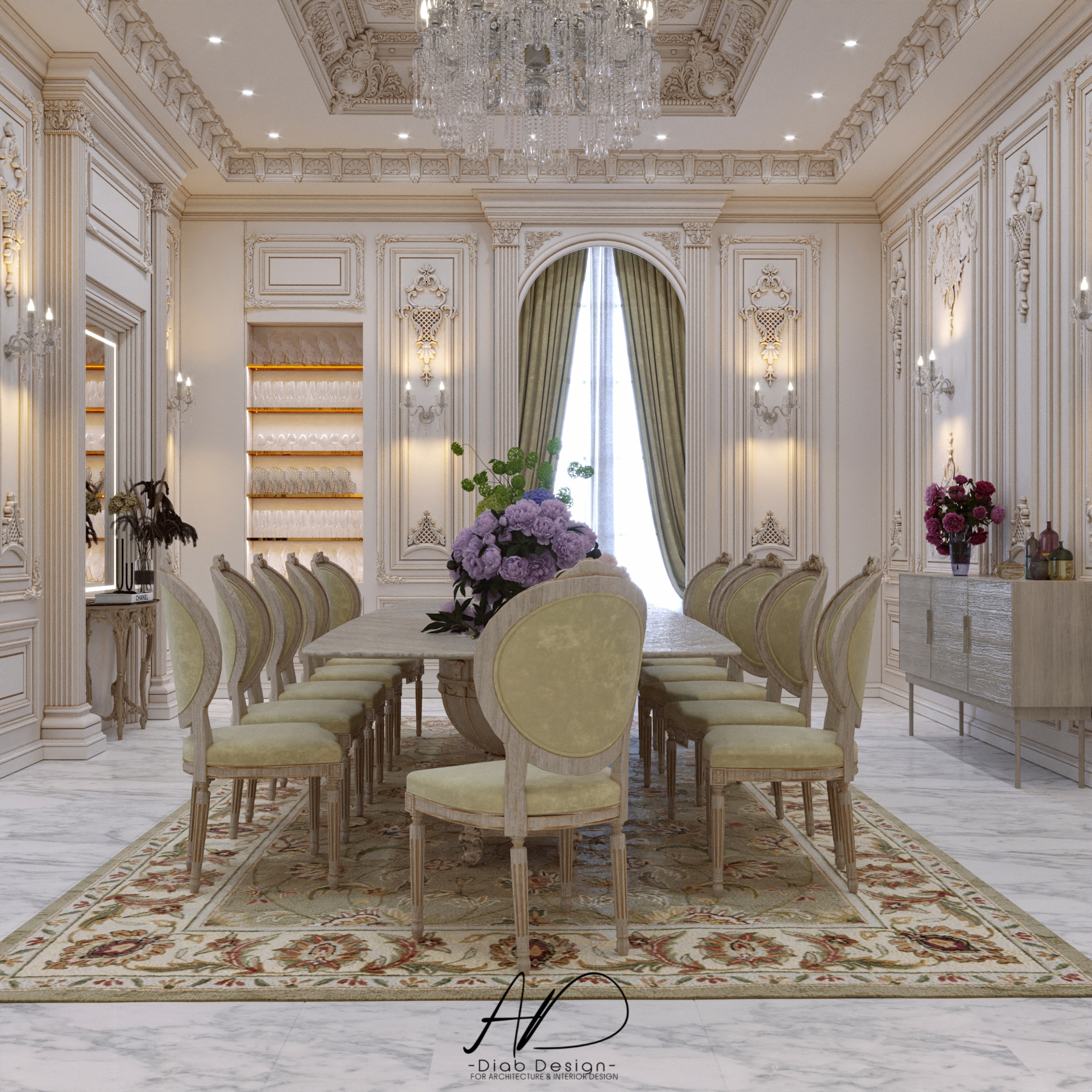 卡塔尔别墅一层设计丨Diab Design Studio-12