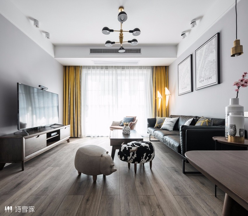 91㎡现代简约风住宅  诗享家设计-10
