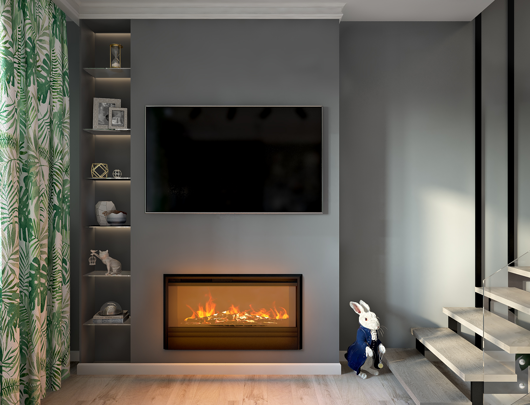 客厅餐厅设计丨Ирина Степанчук-3