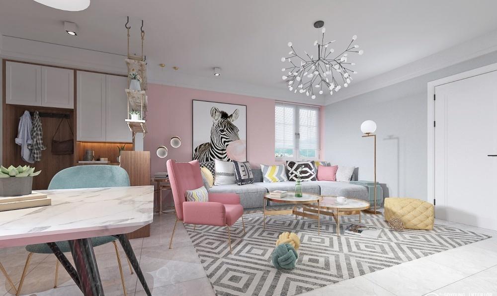 北欧轻奢打造童话梦境,生活阳台与洗烘一体机巧妙结合-0