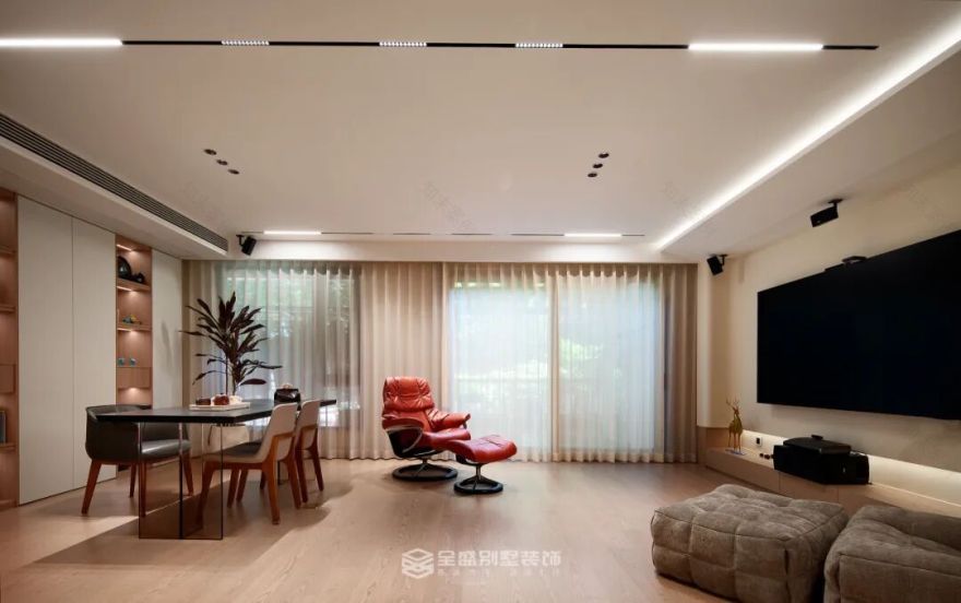 200㎡现代原木|西溪蝶园:给故事留下温暖的余白-17