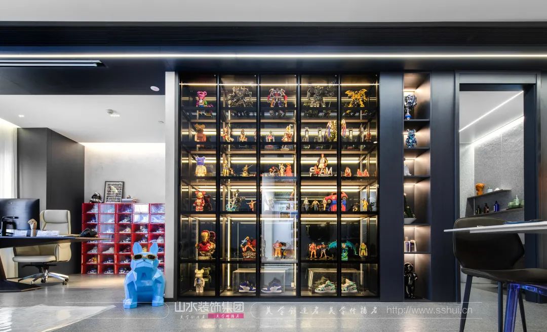 赛博朋克山水 S200 样板间丨山水空间装饰-36