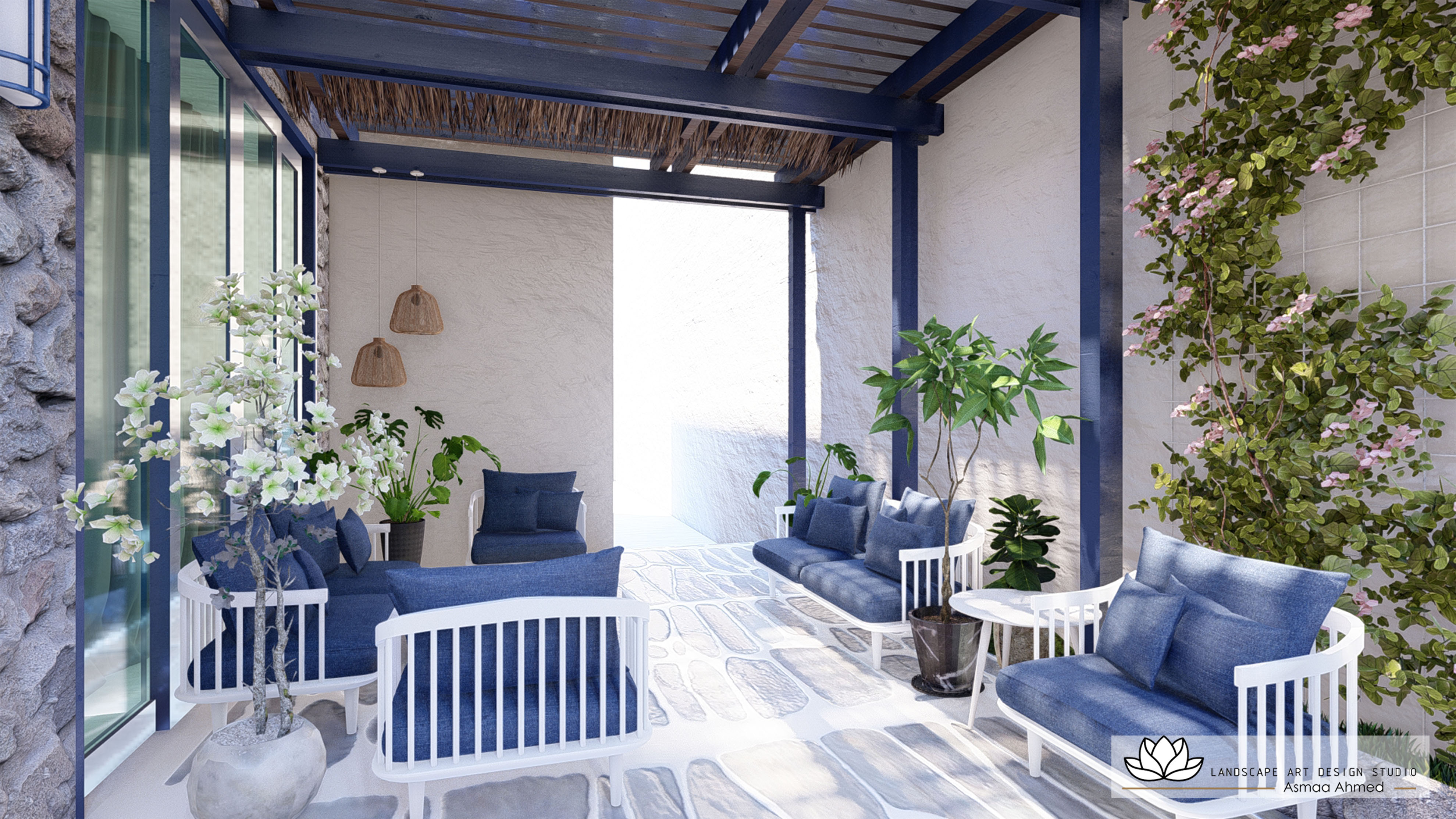 Mykonos Yard Landscape in KSA-2