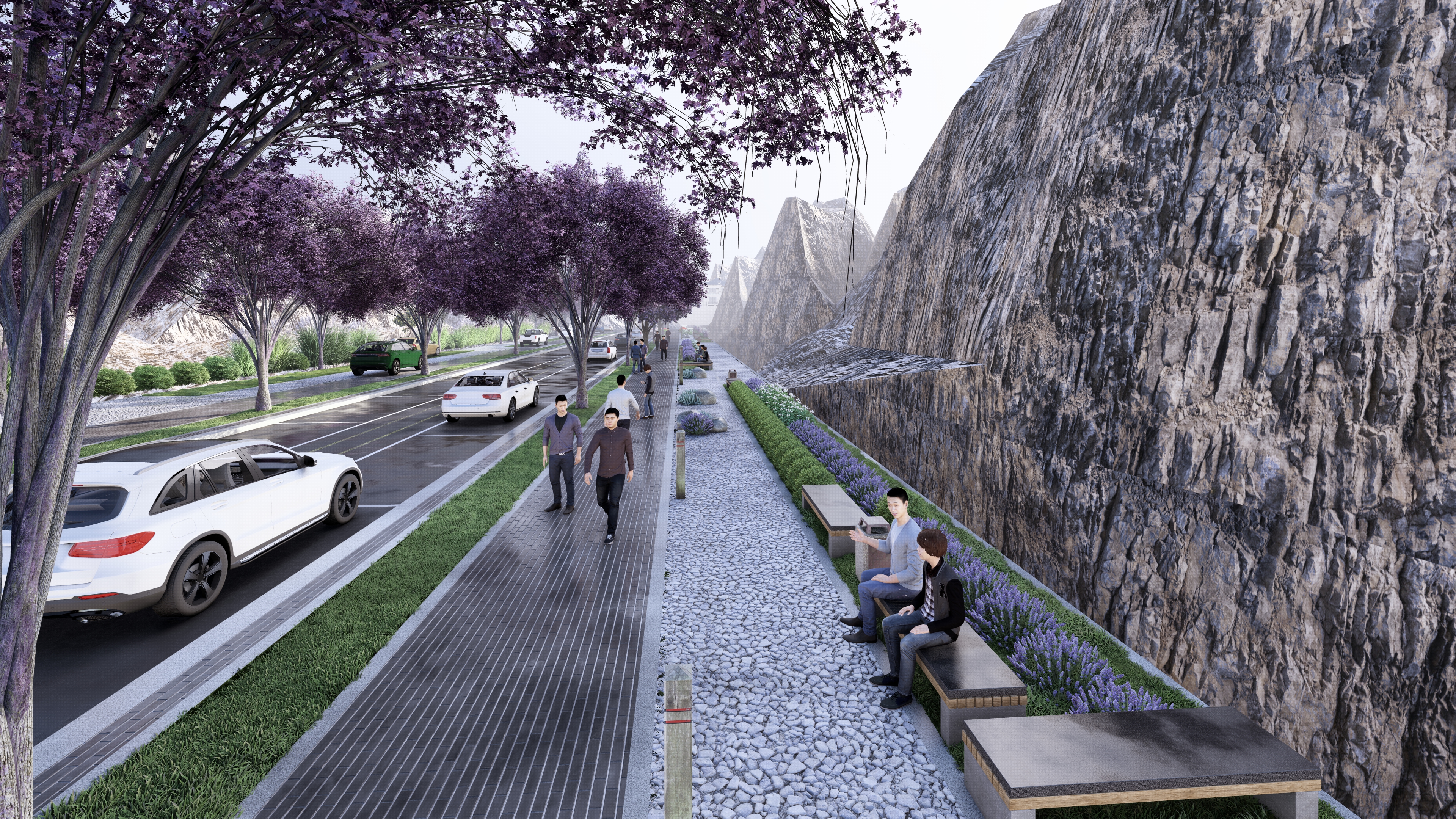 Public realm proposals - Abha main roads-9