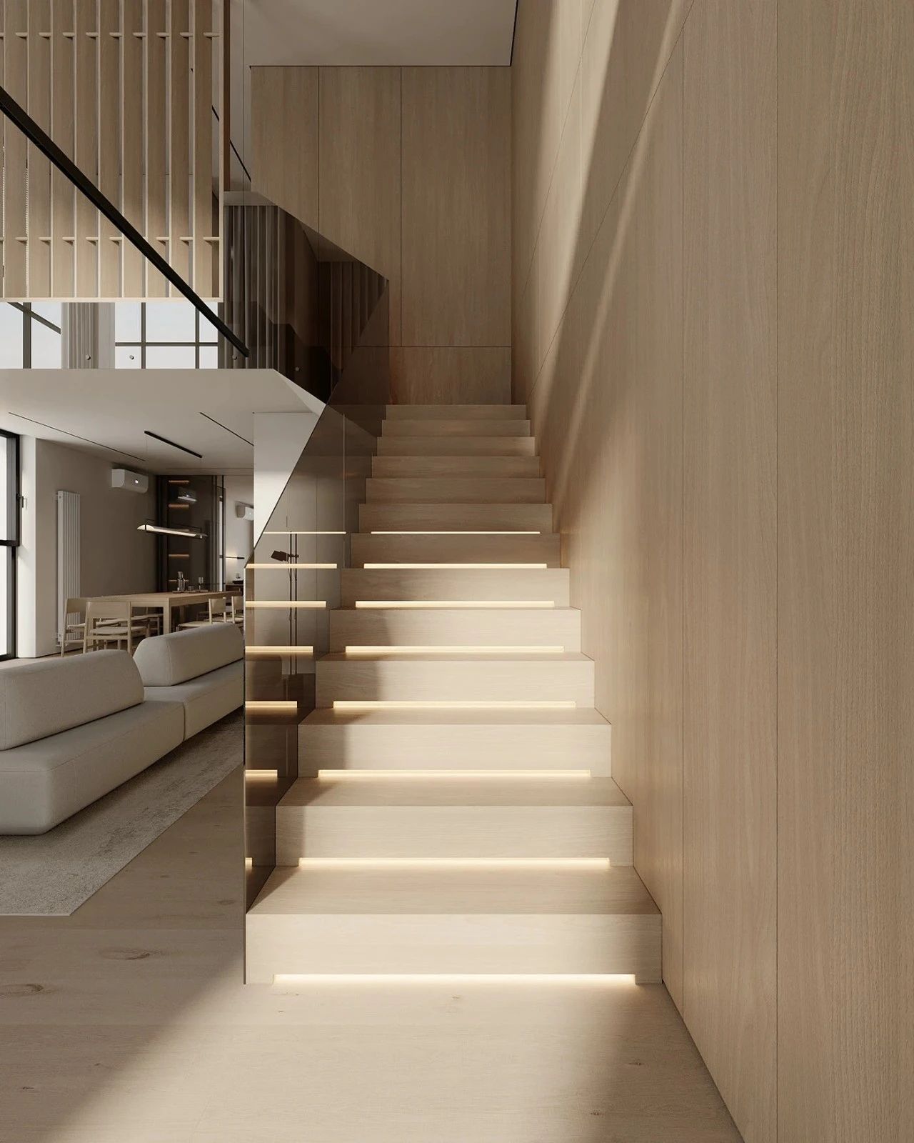 原木系奶油风极简空间loft公寓设计丨URSA STUDIO-26