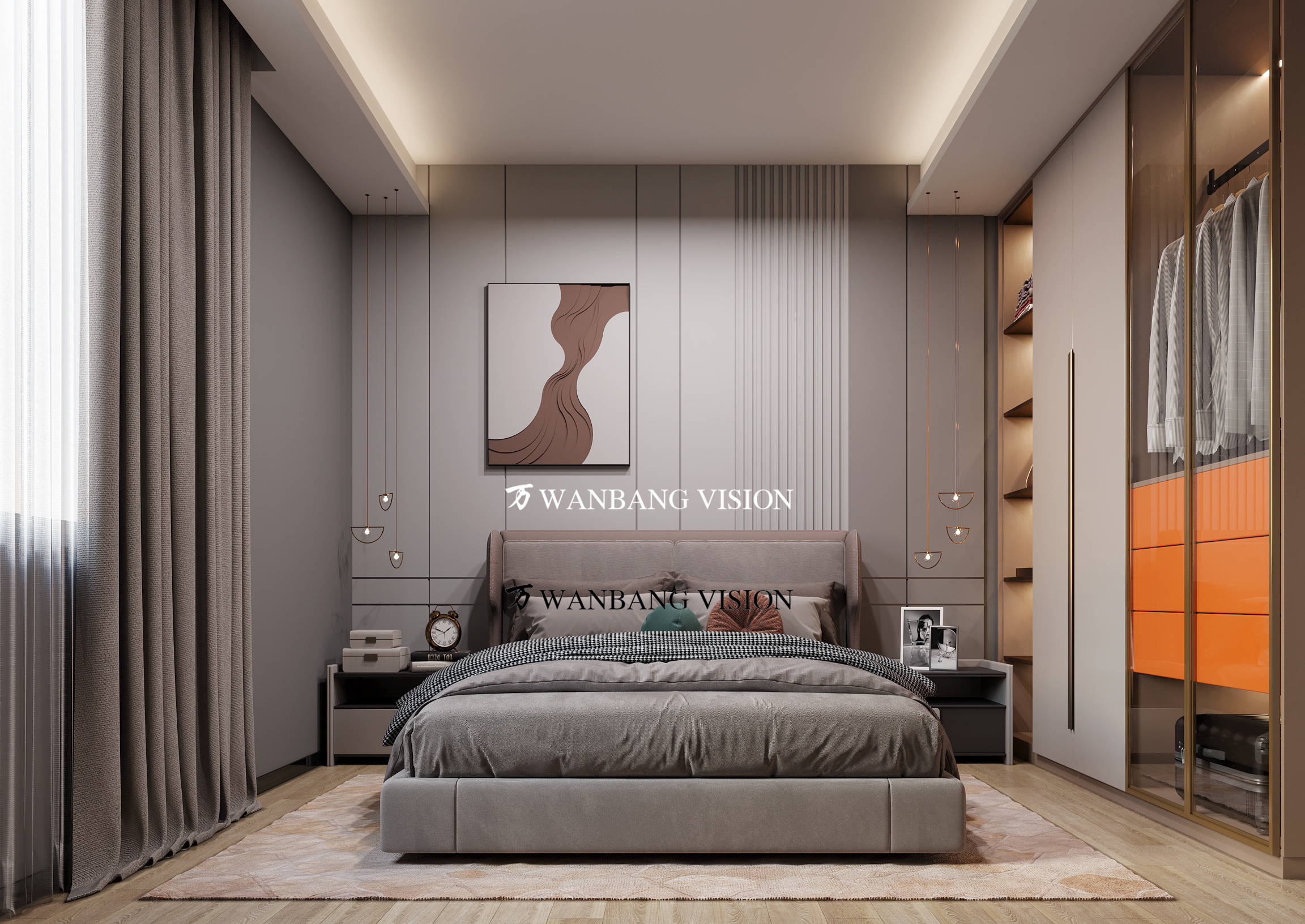 现代轻奢客餐厅 卧室-4