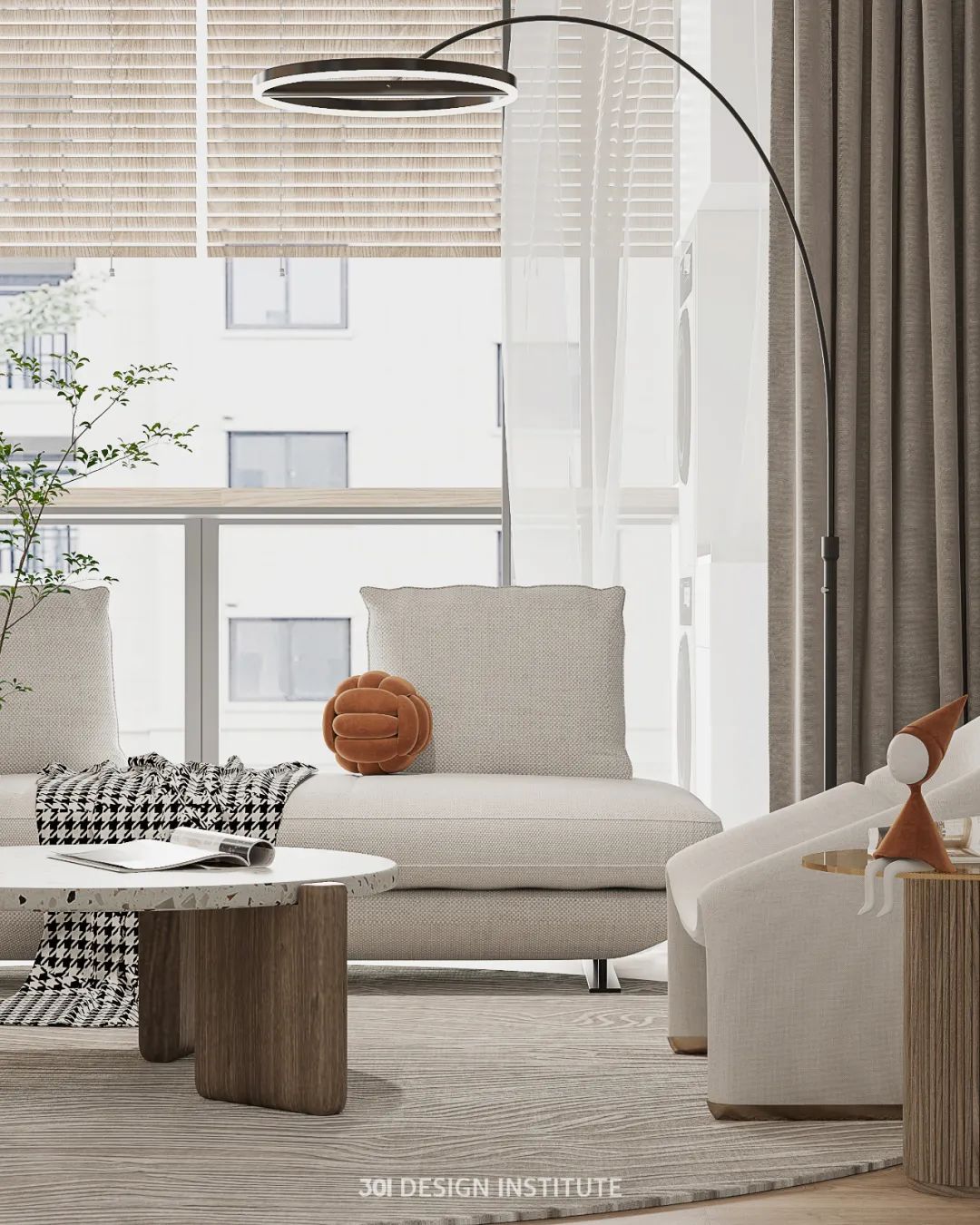 广州天河区 169㎡现代简约奶油色家居设计丨中国广州丨301 设计研究所-21