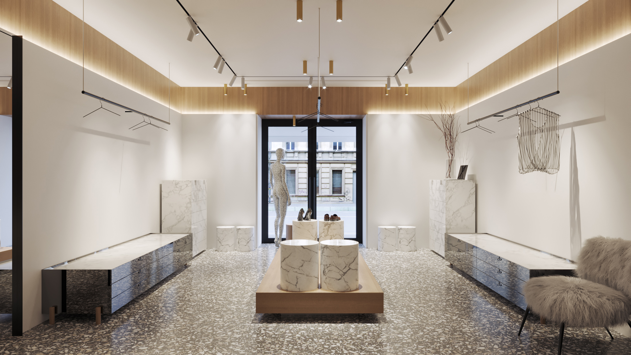 乌克兰 M24 时尚服装店,现代奢华空间-5