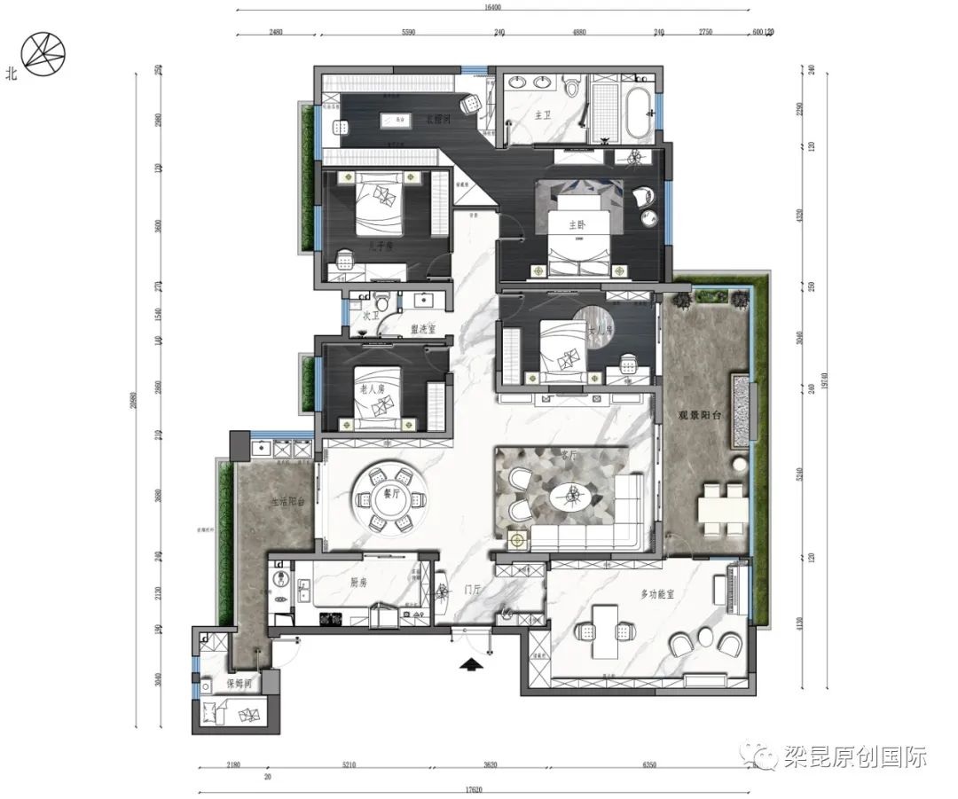 新外滩三代同堂的 272㎡美式轻奢之家-8