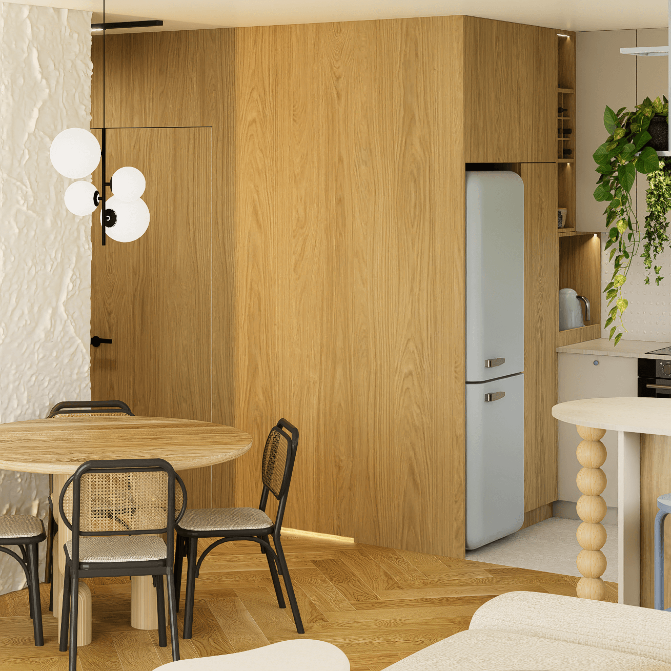 projekt kuchni z nutą błękitu-4