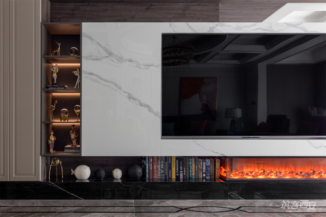 铜川荣耀壹品 · 撞色美式大平层设计丨中国铜川丨力创设计工作室-24