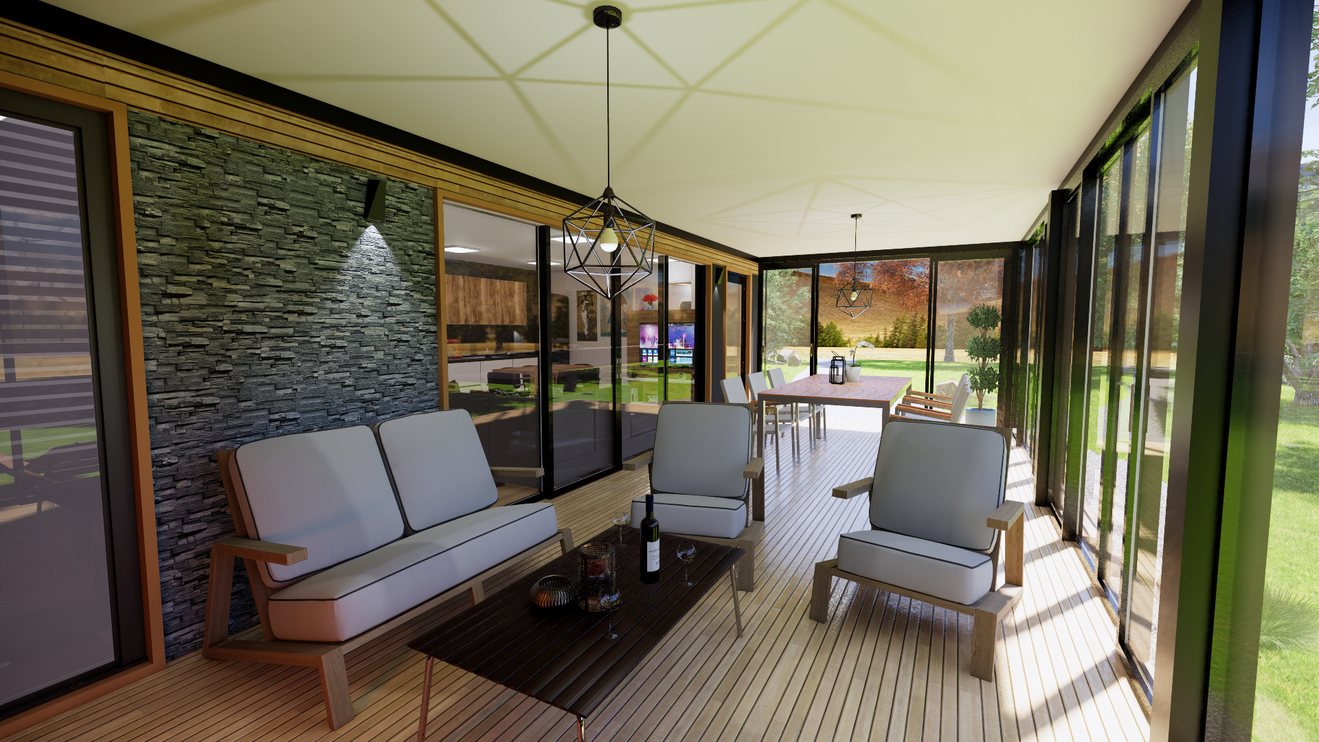 Mobilna/ Počitniška-Stanovanjska Hiška z Zimskim Vrtom-5