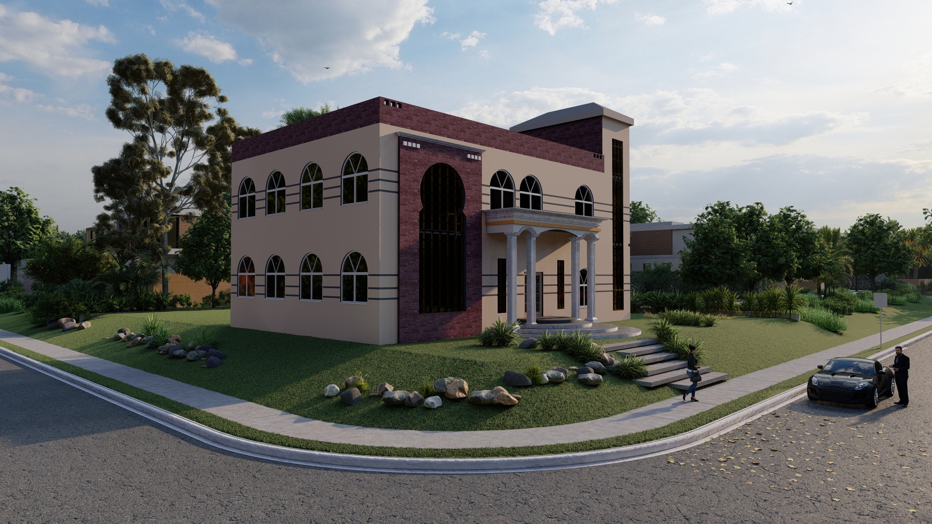 Revit Design Mosque Modern-4