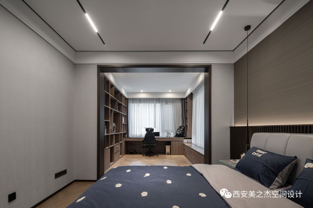 西安莱安逸珲 300 平现代简约之家丨中国西安丨M&J 美之杰-36