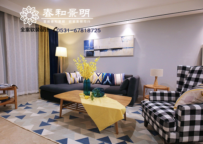 济南春和景明软装设计之万科麓城120平装修设计案例-6