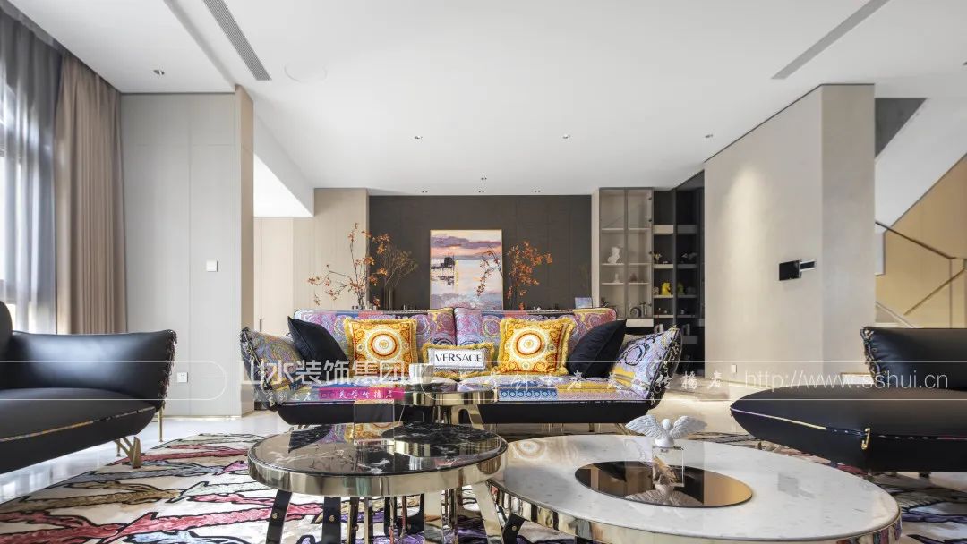 现代轻奢别墅设计丨山水装饰集团-55