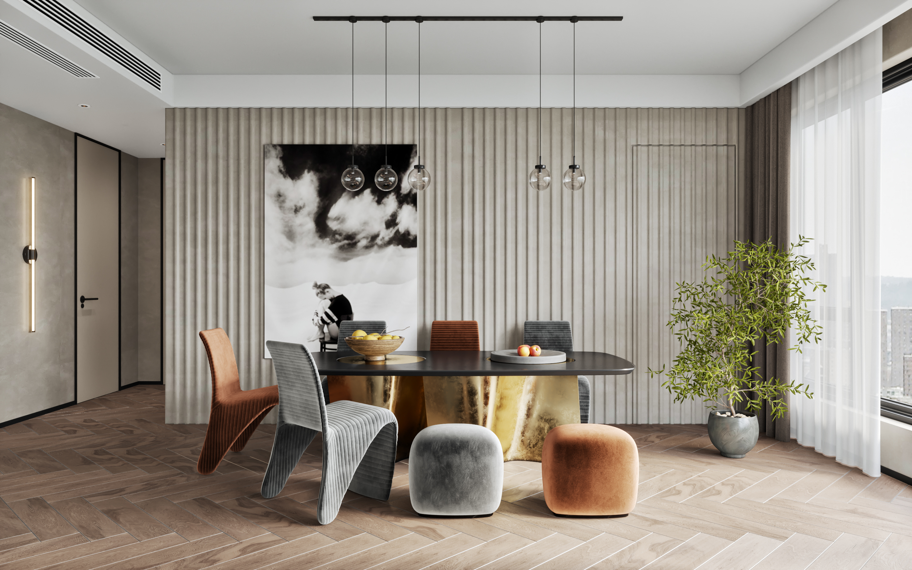 现代合启公馆 | 3ds Max 2019 与 Adobe Photoshop CC 2019 的室内设计魅力-4