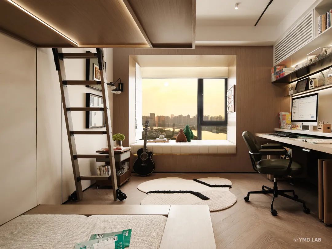 《学霸养成基地39㎡》孩子放学后从作业辅导到深夜食堂的不焦虑公寓丨上海岳蒙空间设计-25