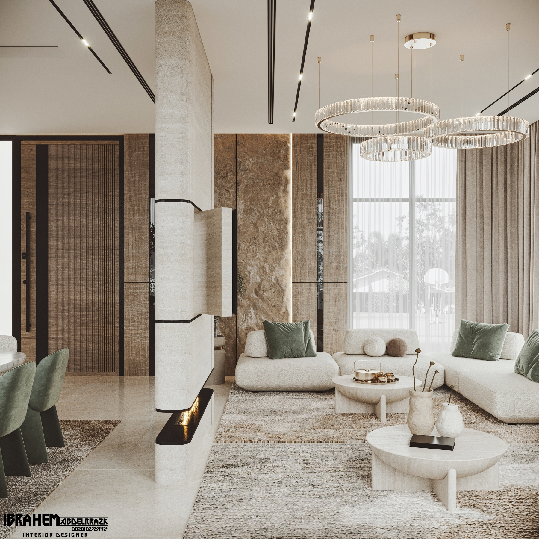 现代家庭大厅+楼梯丨IBRAHIM ABDELRAZK-26