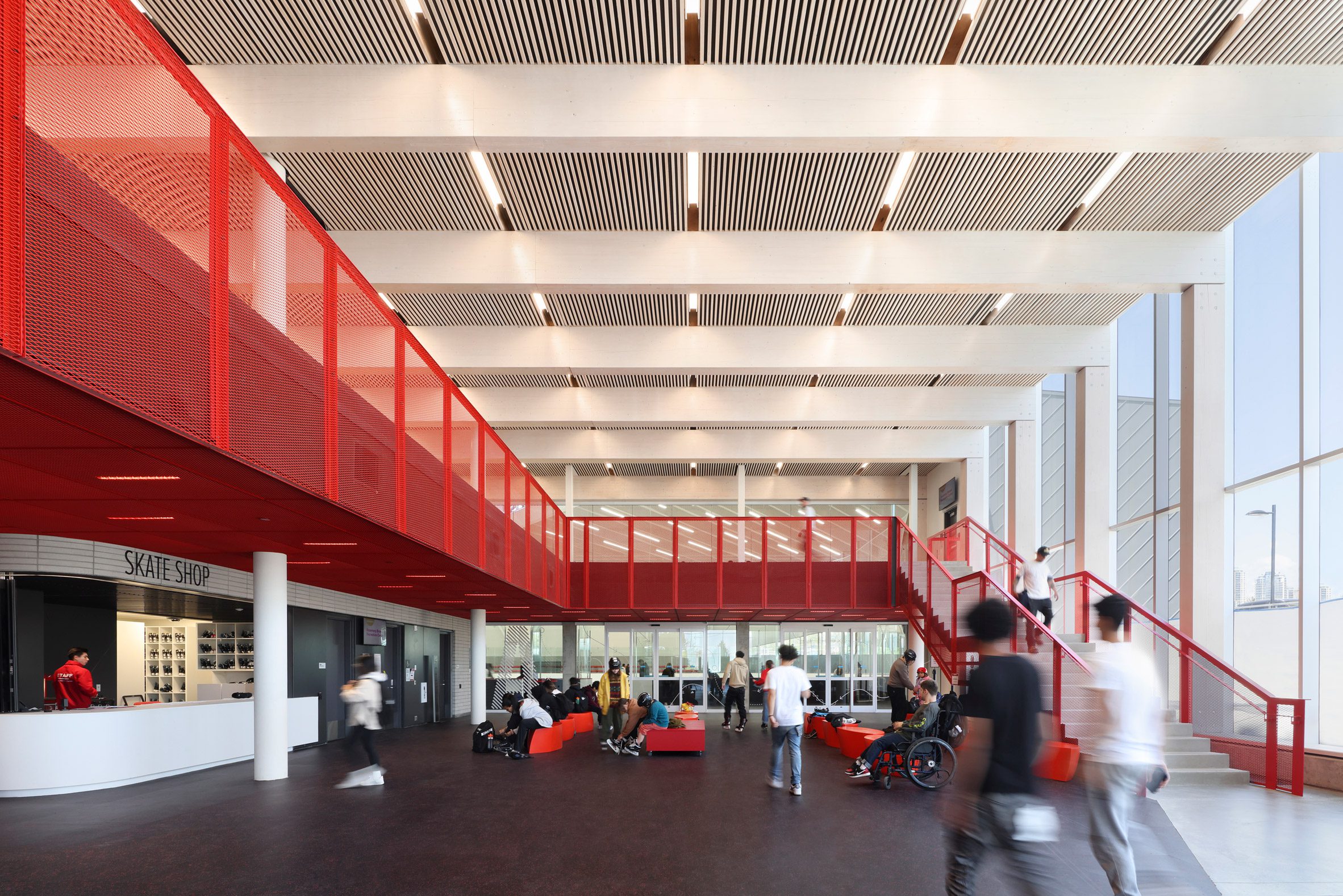 Mass timber adds visual warmth to British Columbia ice arena by HCMA-23