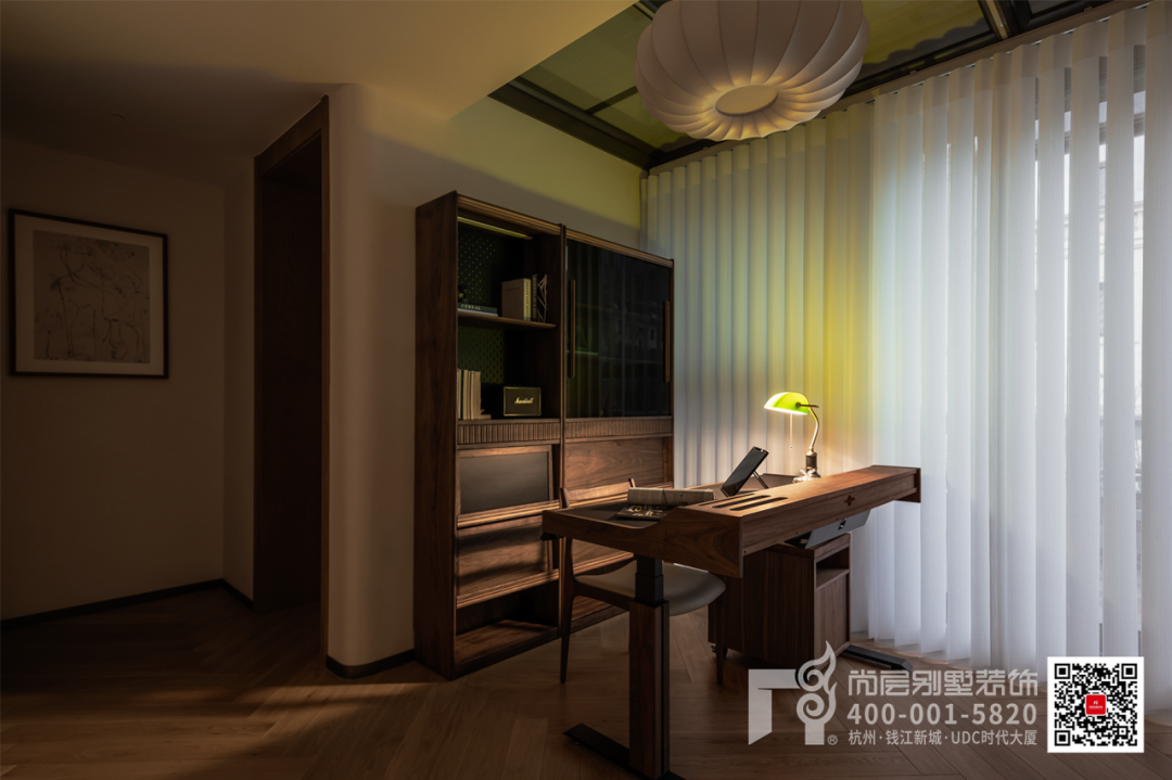 500㎡富春壹号院·木影流光·自然叙事的现代“剪影”别墅丨杭州尚层装饰-50