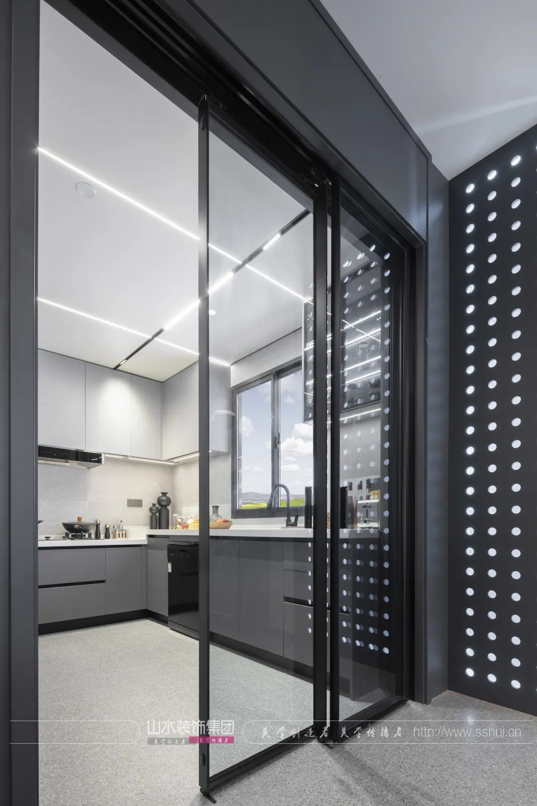 赛博朋克山水 S200 样板间丨山水空间装饰-43